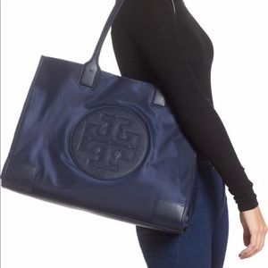 Tory Burch Ella Patent Nylon Tote. Size large